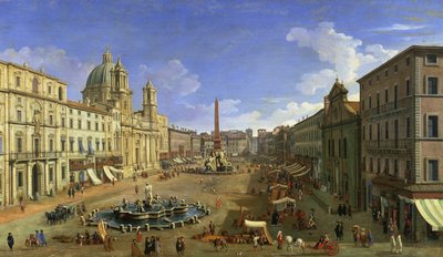 View of the Piazza Navona, Rome by Giovanni Antonio Canal